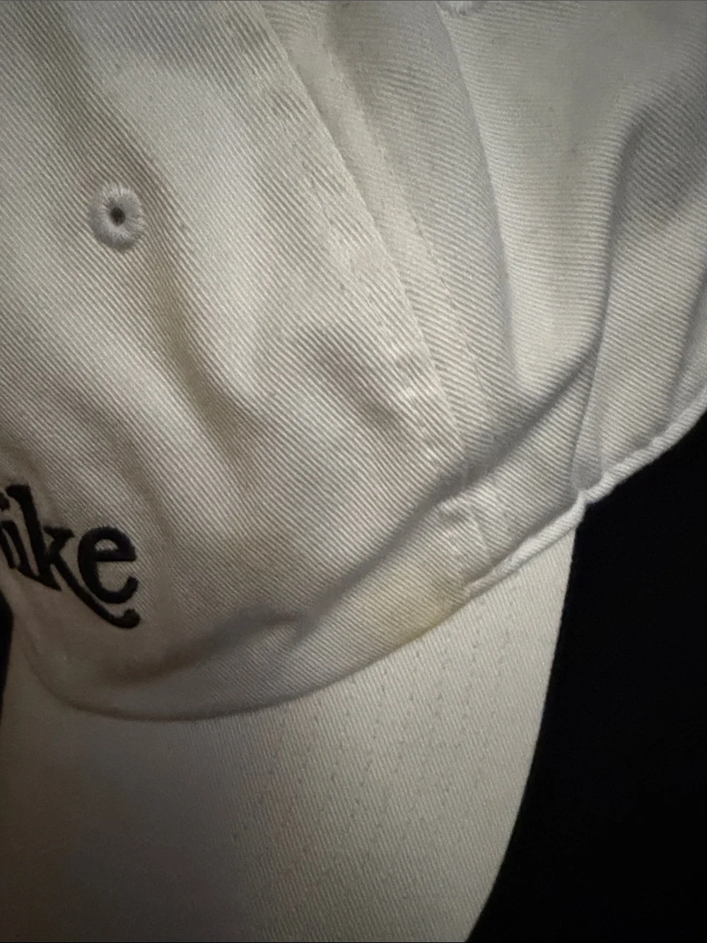 Nike White Baseball Cap with Black Logo